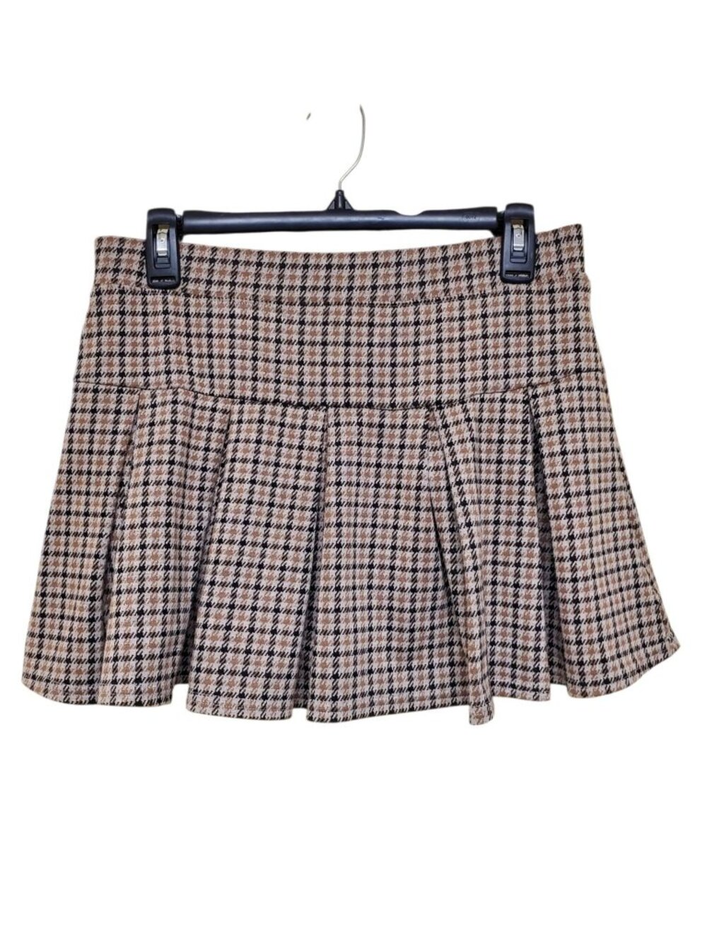 American Eagle White Brown Plaid Pleated School Girl Fall Dark Academia Skort M